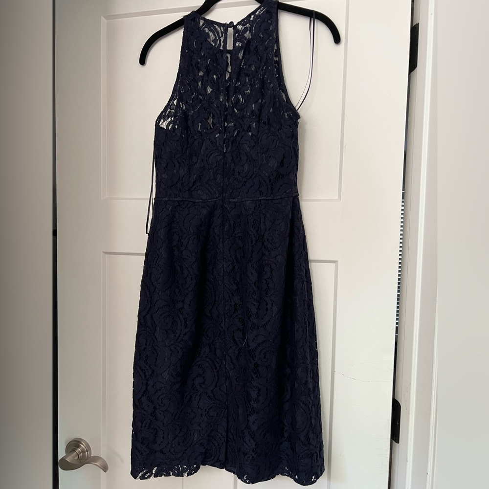 J.Crew navy lace dress